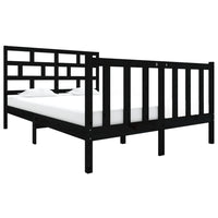 Thumbnail for Massivholzbett Schwarz Kiefer 120x190 cm