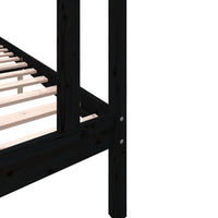 Thumbnail for Massivholzbett Schwarz Kiefer 90x200 cm