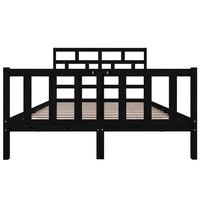 Thumbnail for Massivholzbett Schwarz Kiefer 120x200 cm