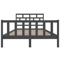 Thumbnail for Massivholzbett Grau Kiefer 150x200 cm