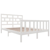 Thumbnail for Massivholzbett Weiß 160x200 cm
