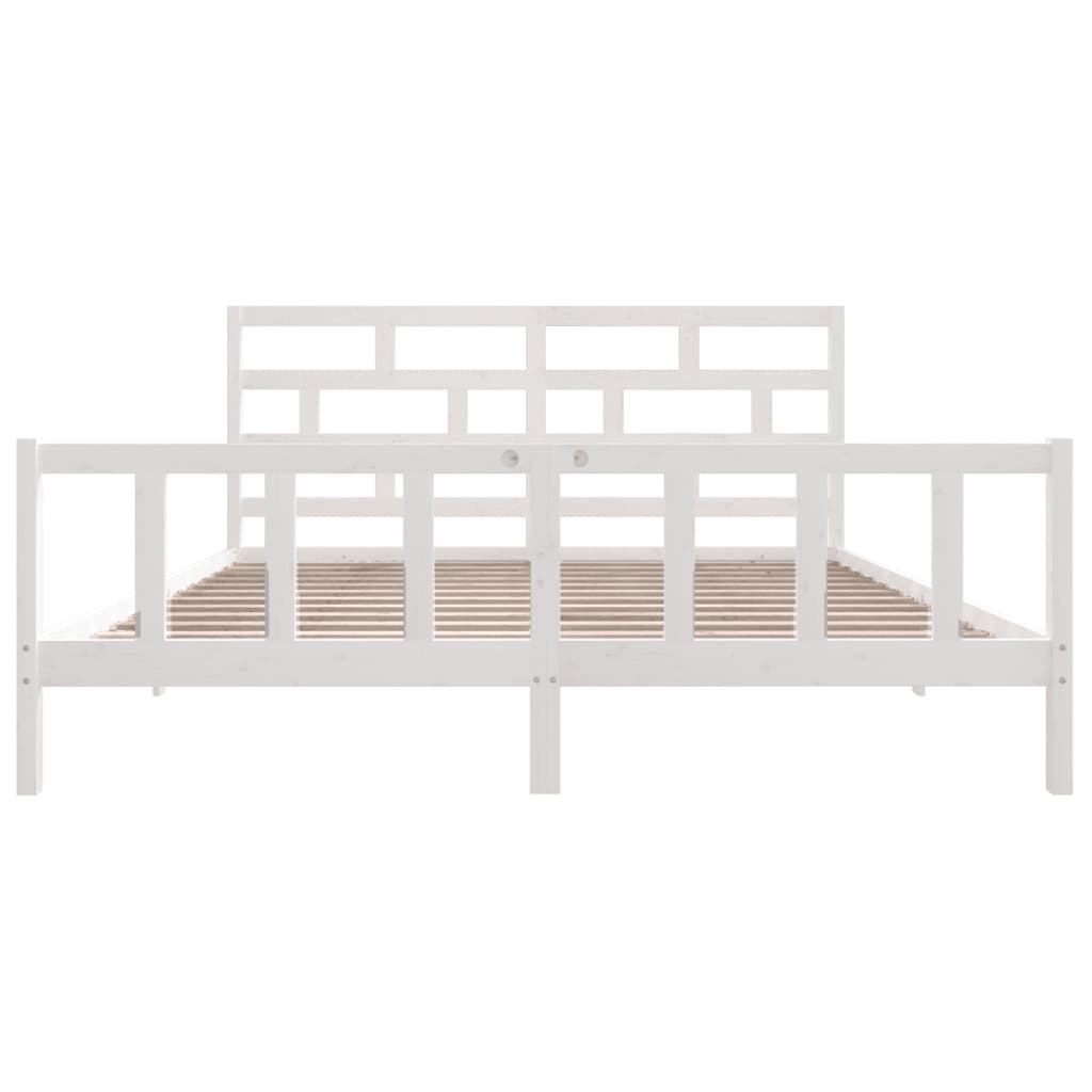 Massivholzbett Weiß Kiefer 180x200 cm