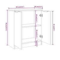 Thumbnail for Sideboard Weiß 60x30x70 cm Holzwerkstoff