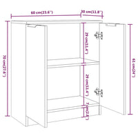 Thumbnail for Sideboard Schwarz 60x30x70 cm Holzwerkstoff