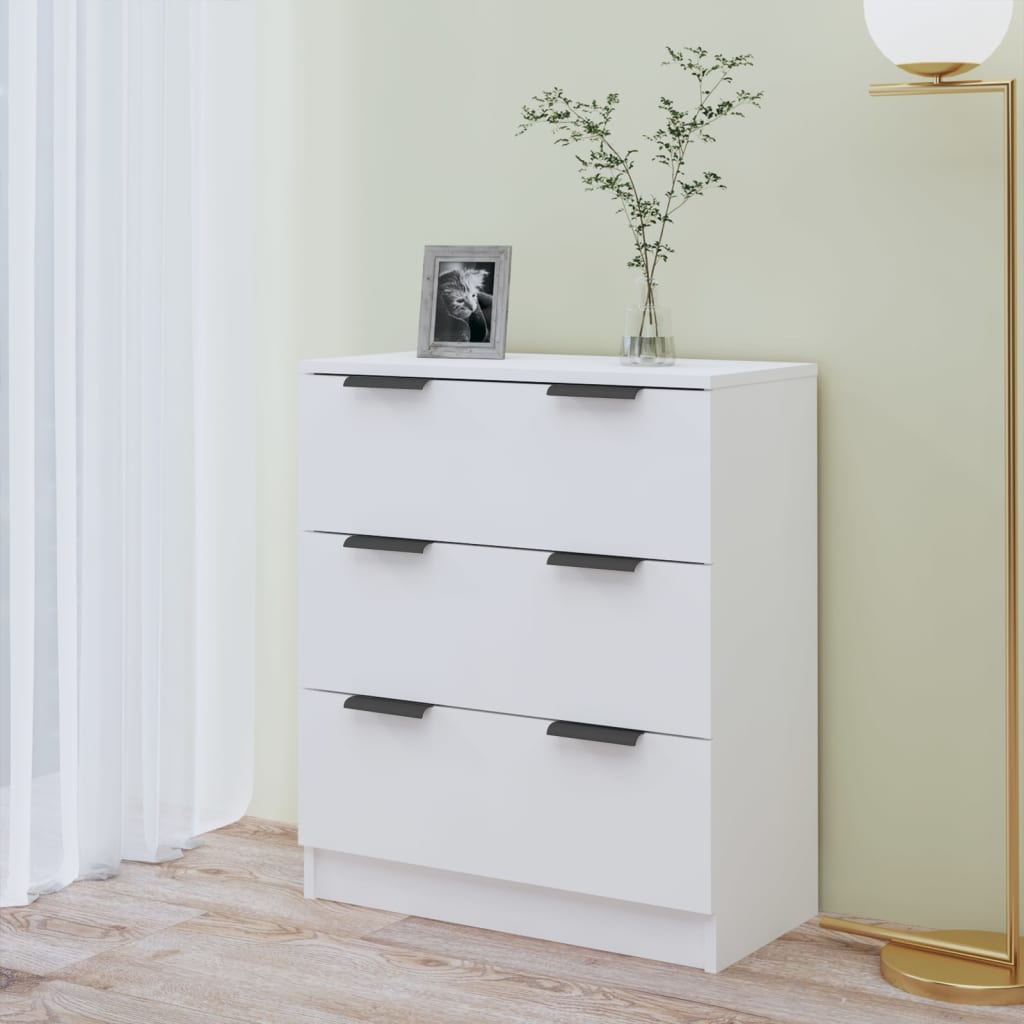 Sideboard Hochglanz-Weiß 60x30x70 cm Holzwerkstoff