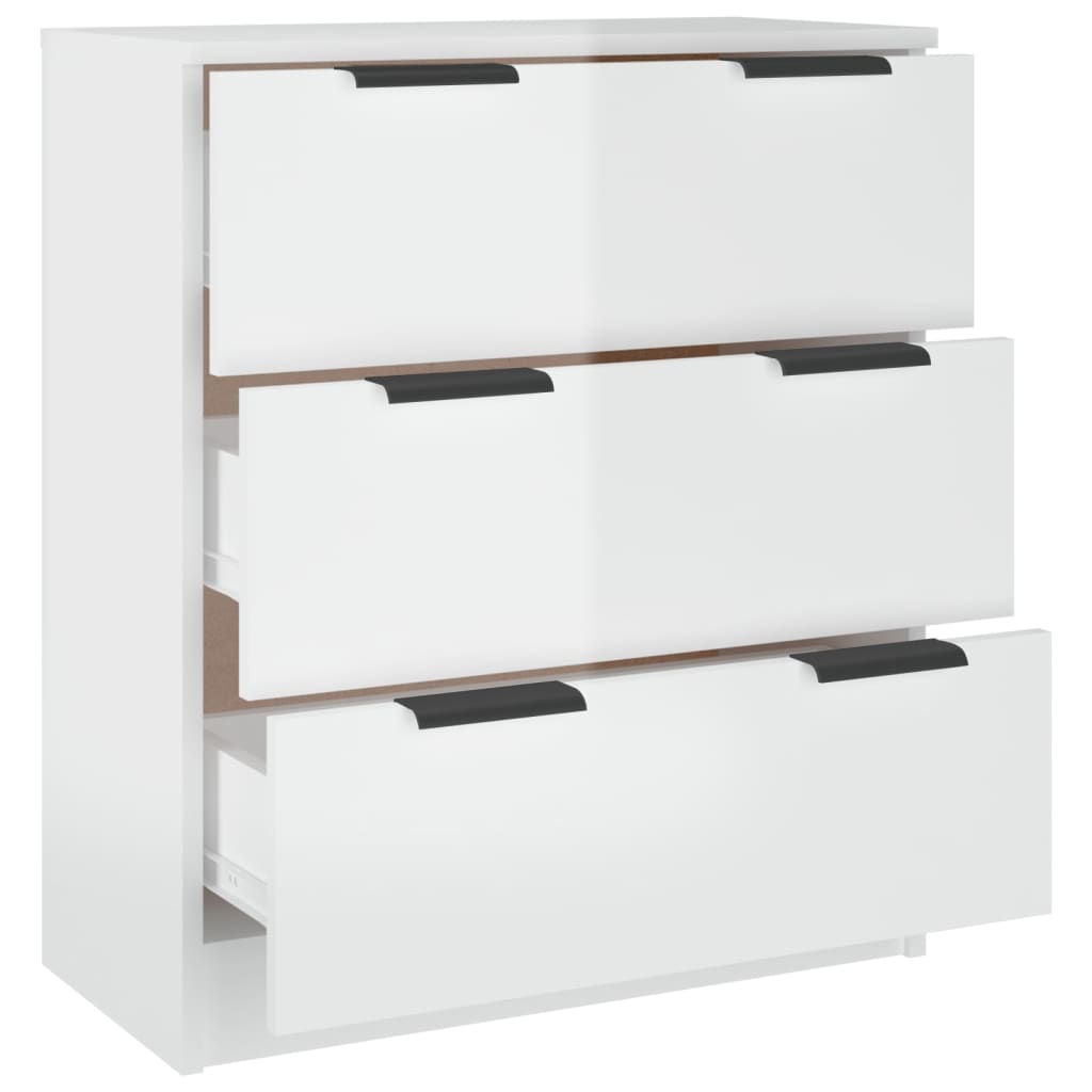 Sideboard Hochglanz-Weiß 60x30x70 cm Holzwerkstoff