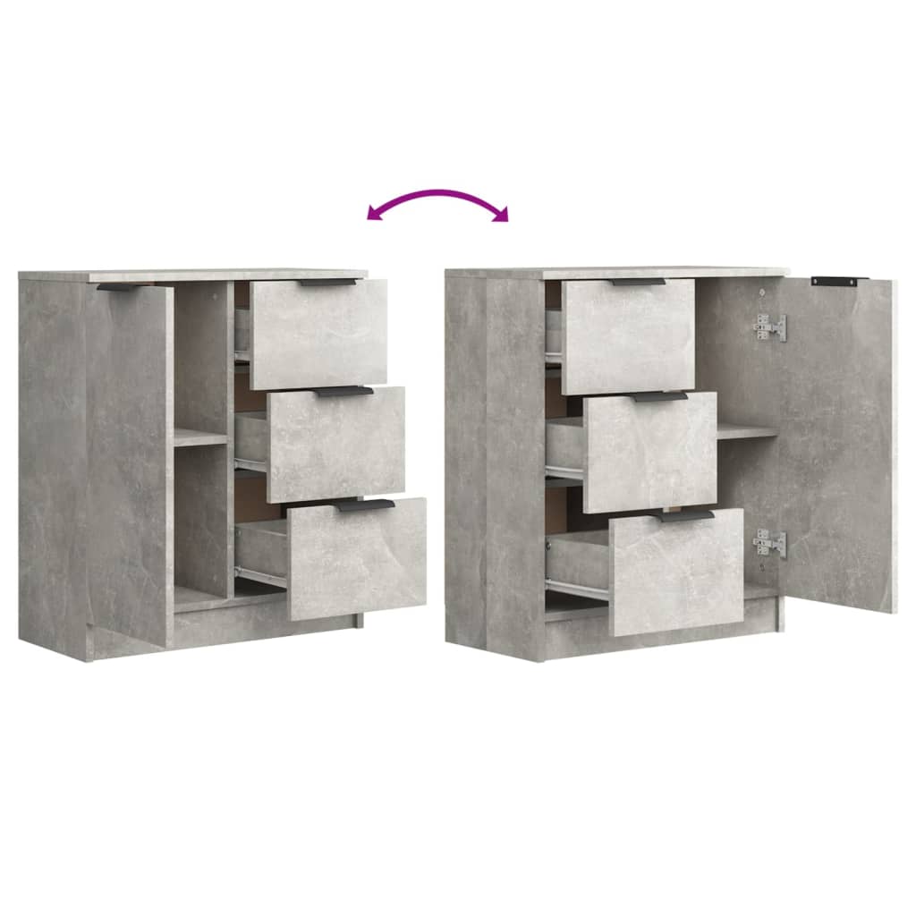 Sideboard Betongrau 60x30x70 cm Holzwerkstoff