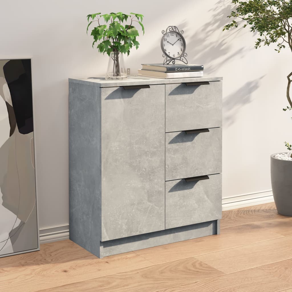 Sideboard Betongrau 60x30x70 cm Holzwerkstoff