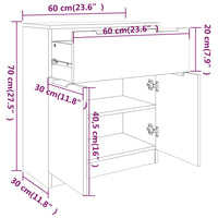 Thumbnail for Sideboard Weiß 60x30x70 cm Holzwerkstoff