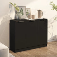 Thumbnail for Sideboard Schwarz 90,5x30x70 cm Holzwerkstoff