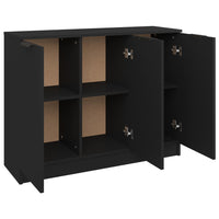 Thumbnail for Sideboard Schwarz 90,5x30x70 cm Holzwerkstoff