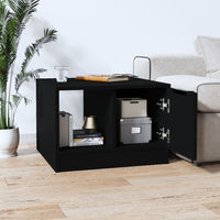 Thumbnail for Couchtisch Schwarz 50x50x36 cm Holzwerkstoff
