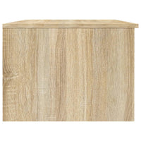 Thumbnail for Couchtisch Weiß und Sonoma-Eiche 102x50x36 cm Holzwerkstoff
