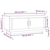 Thumbnail for Couchtisch Betongrau 102x50x45 cm Holzwerkstoff