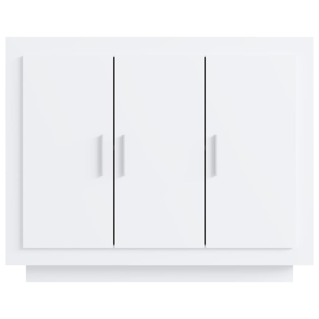 Sideboard Hochglanz-Weiß 92x35x75 cm Holzwerkstoff