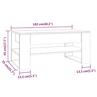 Thumbnail for Couchtisch Grau Sonoma 102x55x45 cm Holzwerkstoff