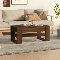Thumbnail for Couchtisch Braun Eichen-Optik 102x55x45 cm Holzwerkstoff