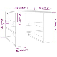 Thumbnail for Couchtisch Braun Eichen-Optik 55,5x55x45 cm Holzwerkstoff
