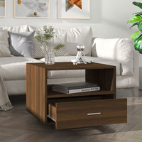 Thumbnail for Couchtisch Braun Eichen-Optik 55x55x40 cm Holzwerkstoff