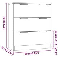 Thumbnail for Sideboard Räuchereiche 60x30x70 cm Holzwerkstoff