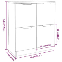 Thumbnail for Sideboard Räuchereiche 60x30x70 cm Holzwerkstoff