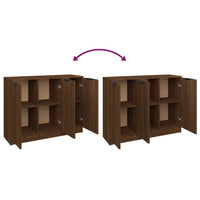 Thumbnail for Sideboard Braun Eichen-Optik 90,5x30x70 cm Holzwerkstoff