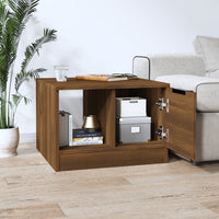 Thumbnail for Couchtisch Braun Eichen-Optik 50x50x36 cm Holzwerkstoff