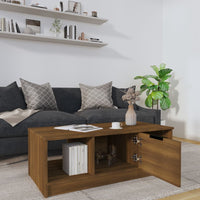 Thumbnail for Couchtisch Braun Eichen-Optik 102x50x36 cm Holzwerkstoff