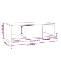 Thumbnail for Couchtisch Braun Eichen-Optik 102x50x36 cm Holzwerkstoff