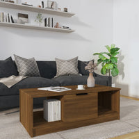 Thumbnail for Couchtisch Braun Eichen-Optik 102x50x36 cm Holzwerkstoff