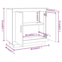 Thumbnail for Sideboard Grau Sonoma 80x40x75 cm Holzwerkstoff