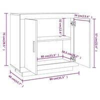 Thumbnail for Sideboard Braun Eichen-Optik 80x40x75 cm Holzwerkstoff