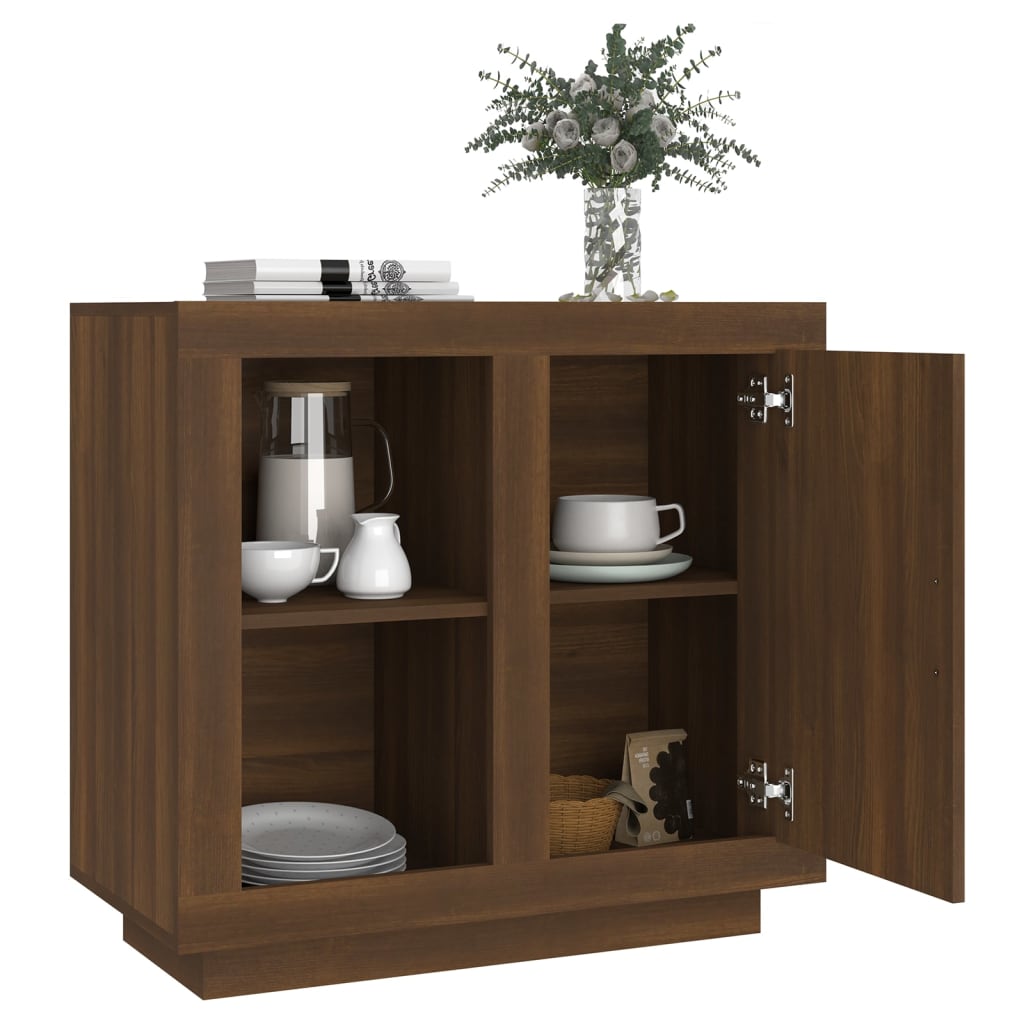 Sideboard Braun Eichen-Optik 80x40x75 cm