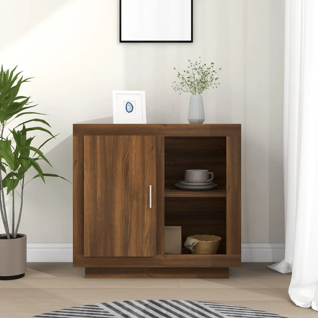 Sideboard Braun Eichen-Optik 80x40x75 cm