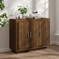 Thumbnail for Sideboard Braun Eichen-Optik 92x35x75 cm Holzwerkstoff