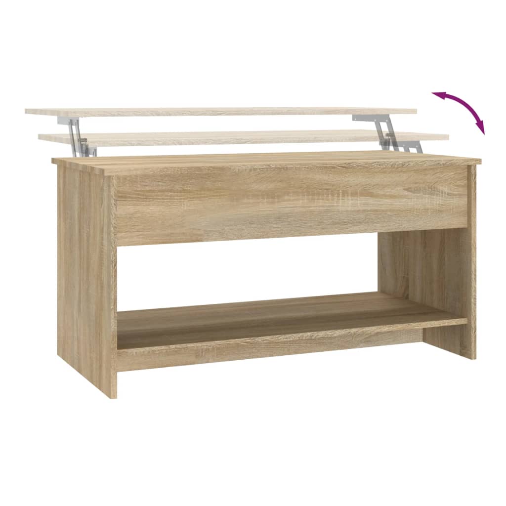 Couchtisch Sonoma-Eiche 102x50x52,5 cm Holzwerkstoff