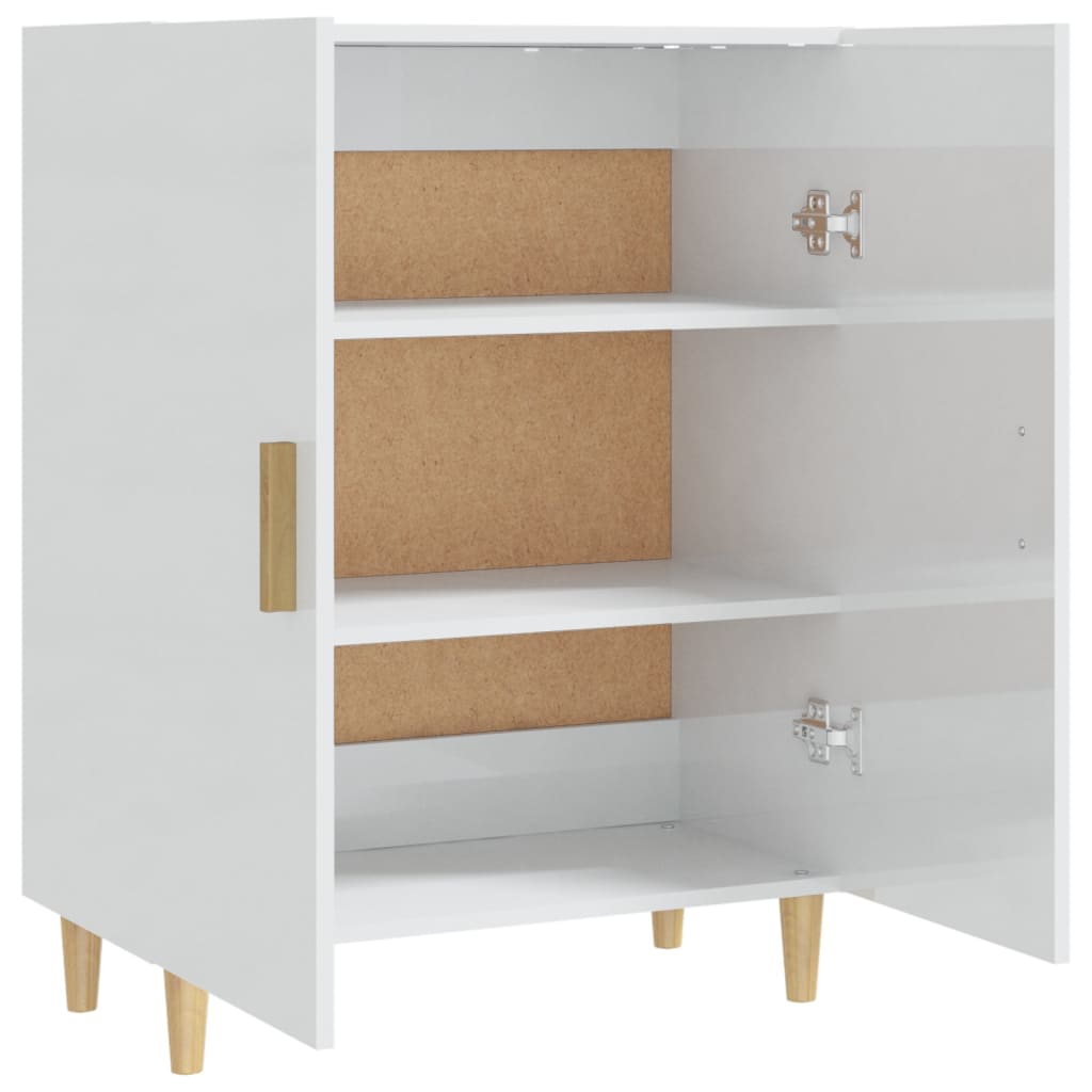 Sideboard Hochglanz-Weiß 70x34x90 cm Holzwerkstoff