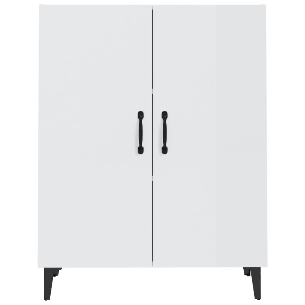 Sideboard Hochglanz-Weiß 70x34x90 cm Holzwerkstoff