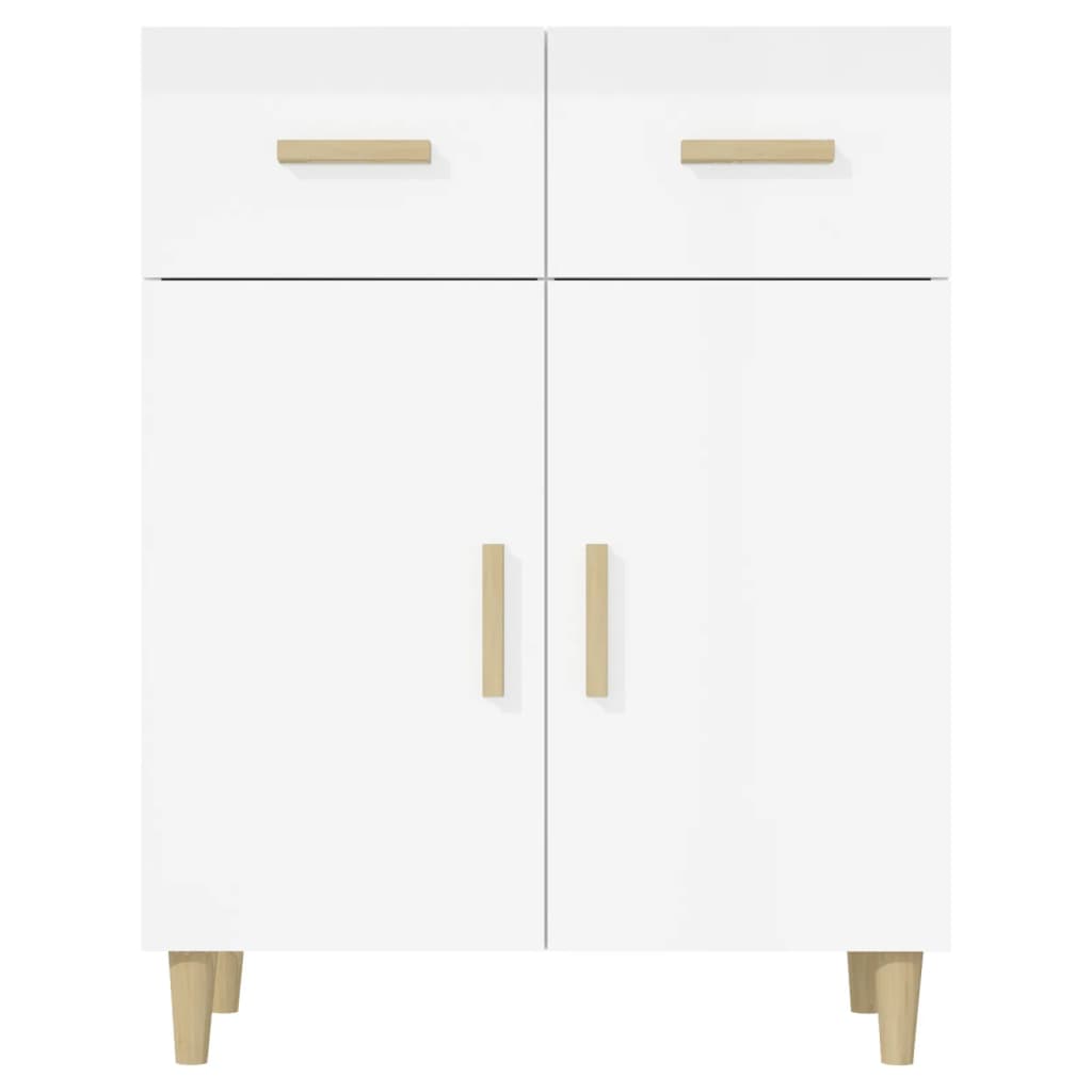 Sideboard Hochglanz-Weiß 69,5x34x89 cm Holzwerkstoff