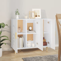 Thumbnail for Sideboard Weiß 90x34x80 cm Holzwerkstoff