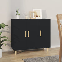 Thumbnail for Sideboard Schwarz 90x34x80 cm Holzwerkstoff