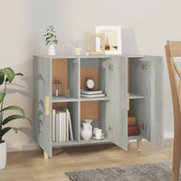 Thumbnail for Sideboard Betongrau 90x34x80 cm Holzwerkstoff