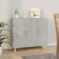 Thumbnail for Sideboard Betongrau 90x34x80 cm Holzwerkstoff