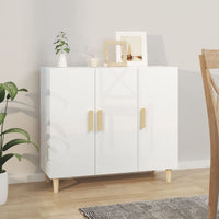 Thumbnail for Sideboard Hochglanz-Weiß 90x34x80 cm Holzwerkstoff