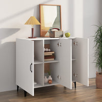 Thumbnail for Sideboard Weiß 90x34x80 cm Holzwerkstoff