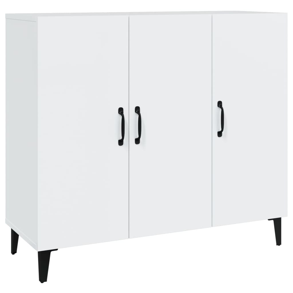 Sideboard Hochglanz-Weiß 90x34x80 cm Holzwerkstoff