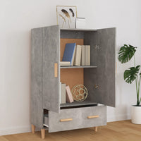 Thumbnail for Highboard Betongrau 70x31x115 cm Holzwerkstoff