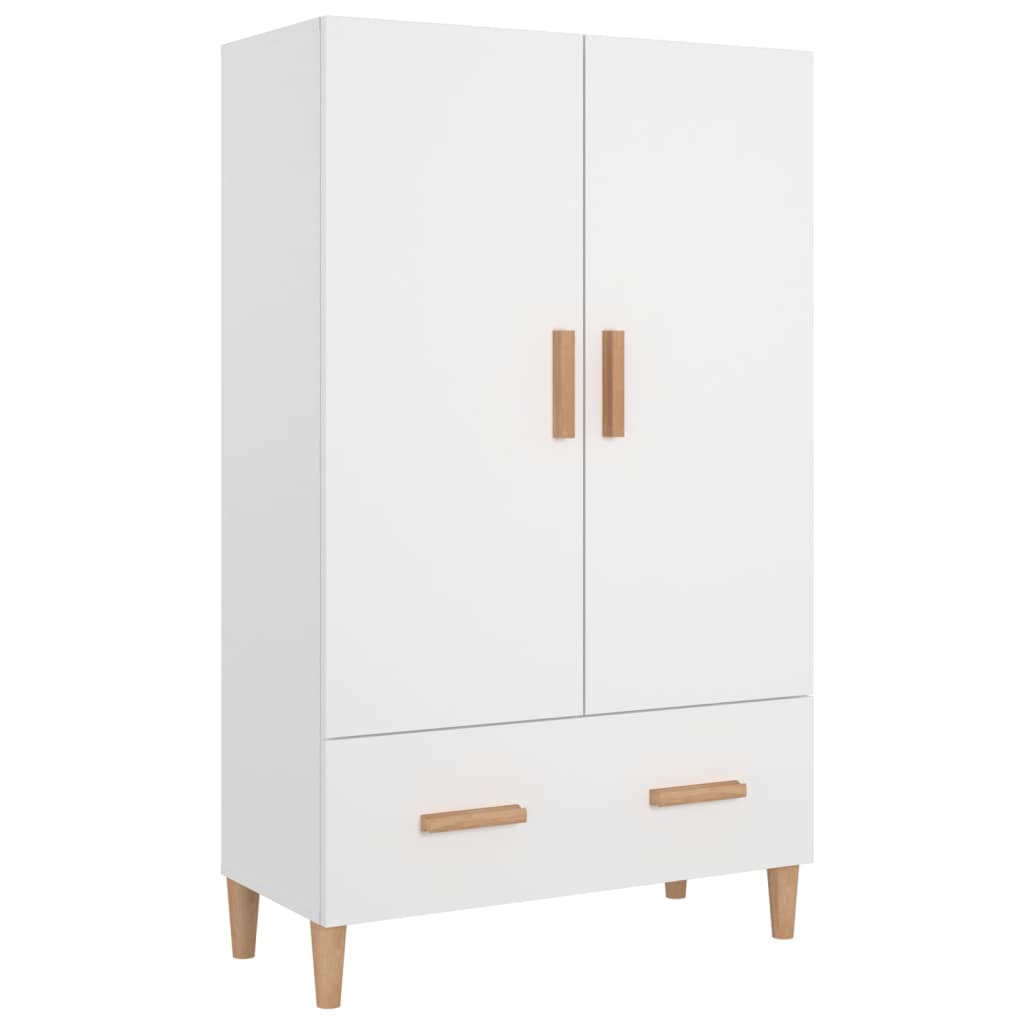 Highboard Hochglanz-Weiß 70x31x115 cm Holzwerkstoff