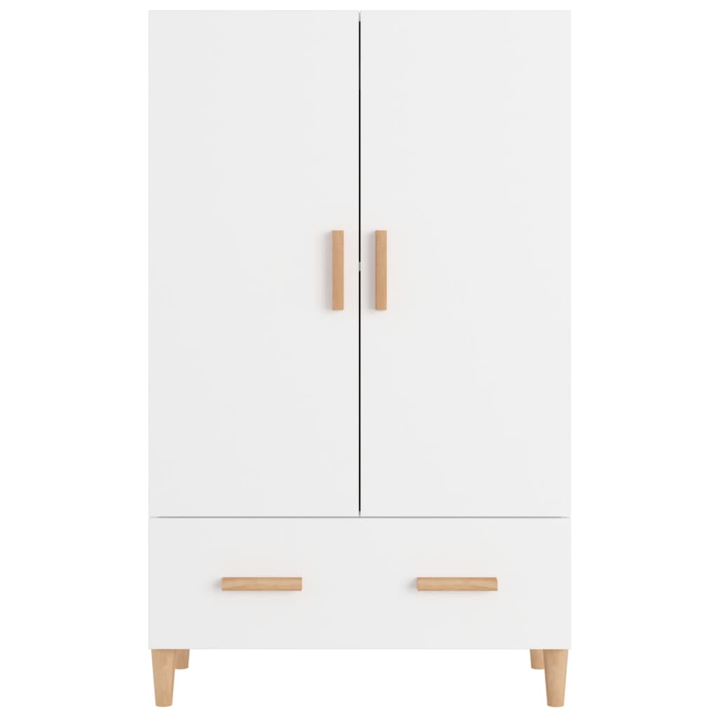 Highboard Hochglanz-Weiß 70x31x115 cm Holzwerkstoff
