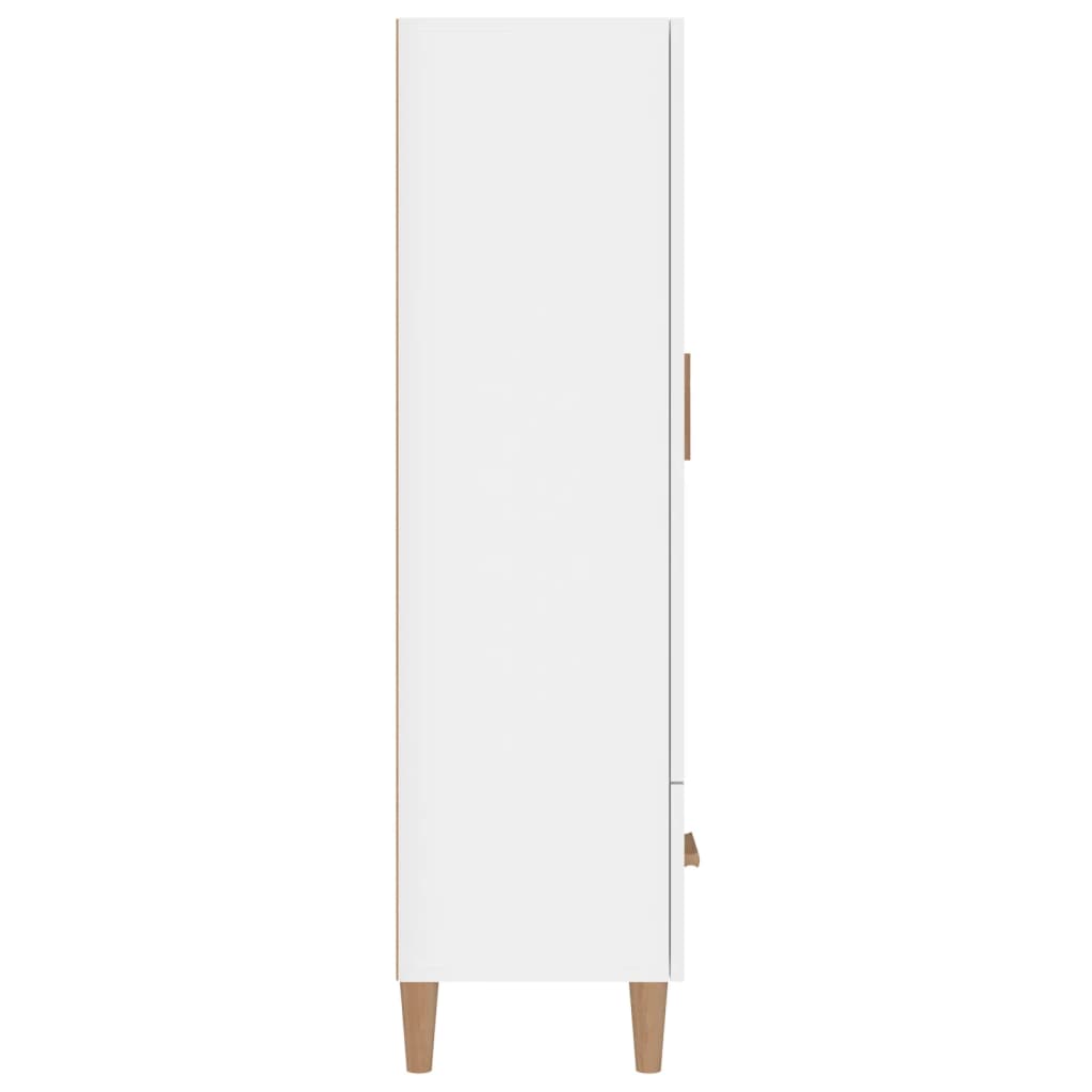 Highboard Hochglanz-Weiß 70x31x115 cm Holzwerkstoff